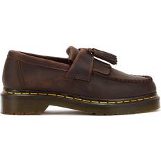 Slip-On - Unisex Low Shoes Dr. Martens Adrian Crazy Horse Leather Tassel - Dark Brown