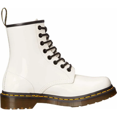 Dr. Martens 1460 Patent Leather Lace Up Boots - White