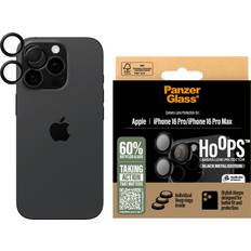 Bildschirmschutz PanzerGlass Hoops Camera Lens Protector (1 Stück, iPhone 16 Pro) Smartphone Schutzfolie, Schwarz