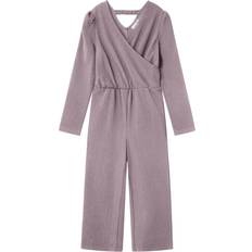 Piger Jumpsuits Børnetøj Name It Long Sleeve Jumpsuit - Elderberry (13236194)