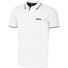 HUGO BOSS Grey Polo Shirts HUGO BOSS Men's Paddy Pro Polo Shirt Natural White