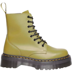 Herren - Plateau Schneestiefel Dr. Martens Jadon Smooth Leather Platform Boots - Antique Olive