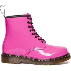 Patent Leather Boots Dr. Martens 1460 Women's Patent Leather Lace Up Boots - Thrift Pink