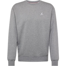 Nike Jordan Brooklyn Fleece Men's Crew Neck Sweatshirt - Carbon Heather/White