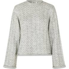 Modström Kurtismd Oneck Knitted Sweaters - Gray Melange