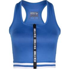 Gorilla Wear BH:ar Gorilla Wear Mesa Zip Front Crop Top Sportswear - Blue