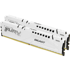 RAM-muistit Kingston 64GB (2 x 32GB) FURY Beast White, DDR5 6000MHz, CL30, 1.35V, valkoinen