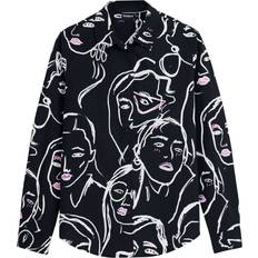 M Bluse Desigual women's faces shirt shirts black -size