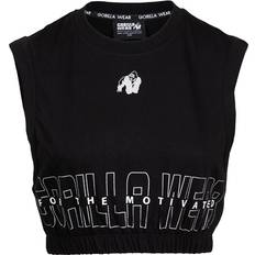 Gorilla Wear Bekleidung Gorilla Wear Oversized Crop Top Damen Albion Noir