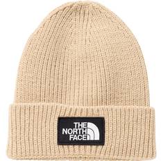 The North Face Logo Box Cuffed Beanie - Khaki Stone