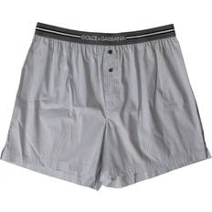 Dolce & Gabbana Underwear Dolce & Gabbana Bottoms, male, Gray, Striped Cotton Blend Boxer Shorts