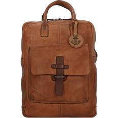 Leather - Unisex Backpacks Harbour 2nd Devon Backpack Leather 42 cm Laptop compartment brown