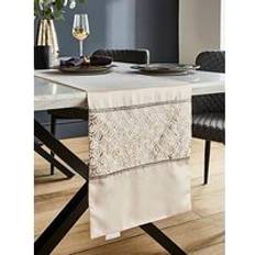 Polyester Tablecloths Catherine Lansfield Deco Sequin Table Runner - Champagne Tablecloth Beige