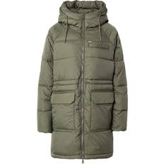 Tommy Jeans oversized long puffer jacket in khaki green
