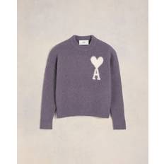 Knitted Sweaters - Unisex Ami Paris De Coeur Maglioni Viola-Uomo Purple