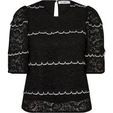 Co'Couture LoraCC Lace Bluse, Black