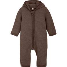 Huttelihut Overall Ullfleece Brown Melange m. Öron 62 Overall