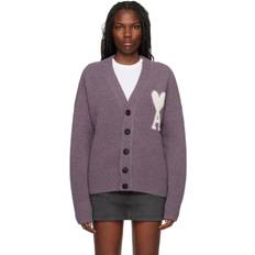 Uomo - Viola Cardigan Ami Paris De Coeur Maglioni Viola-Uomo Purple