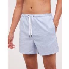 Badebukser Only & Sons Onsted Stripe Seersucker Swim Noos Badeshorts Blå