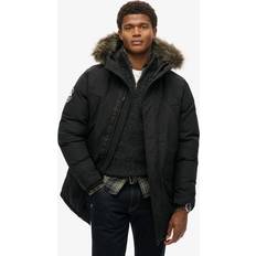 Uomo - XXL Cappotti Superdry Everest Faux Fur Parka Jacket, Jet Black