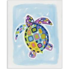 Mosaic Turtle Canvas Wall 36 x 48 Framed Art