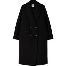 Bershka Abbigliamento Bershka drop shoulder tailored coat in black