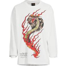 Ed Hardy Men's Venom Slither Diamante Long Sleeved T-Shirt White