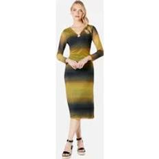 Midikjoler - Multifargete Principles Women's Womens/Ladies Ombre Mesh Ring Detail Midi Dress Multi