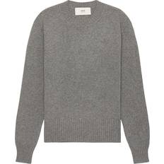 AMI Paris Gray Cashmere De Cœur Sweater LIGHT GREY/052