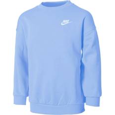 Nike Girls' Club Fleece Crew Sweatshirt Junior, Royal Pulse/White 8-10Y