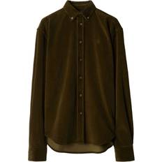 Burberry Green Shirts Burberry corduroy shirt men Cotton Green