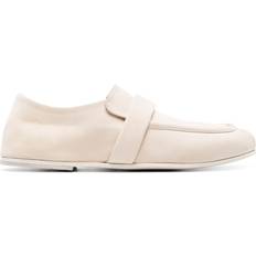 Marsell strap-detailing nubuck loafers women Nubuck Leather/Calf Leather/Calf Leather White