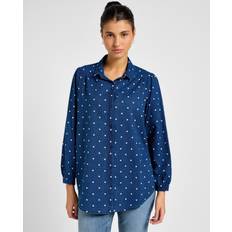 Lee Bluser Lee Shirred Blouse Kvinde Prikker Langærmede Skjorter hos Magasin