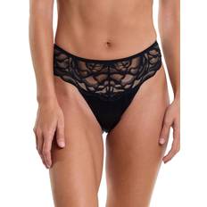 Leopard - Thongs Panties Hanky Panky Women's Dark Romance Natural Rise Thong Black