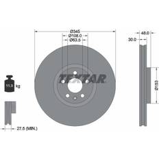 Volvo Bremsesystemer Textar Bremseskive Volvo P S90 V90 XC60 XC90 2.0