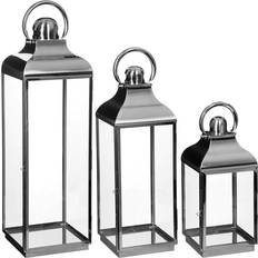 Porte-bougies Atmosphera Deko Laterne Metal Contain Set of 3 Teelicht