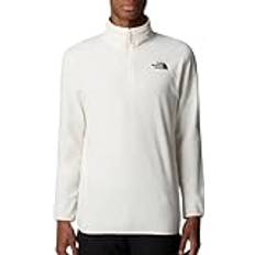 Gang & Vandring - Grå Sweatere The North Face Men's Glacier 1/4 Zip Fleece White Dune/NPF, White Dune-Npf
