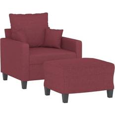 vidaXL Mit Hocker 60 cm Stoff Sessel
