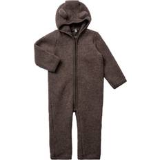 Huttelihut Køredragt Uld Pram Suit Ears Fleece Brown Melange