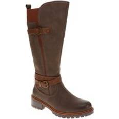 Pavers Shoes Pavers Dual-Buckle Long Boots PINYI40005 326 Khaki