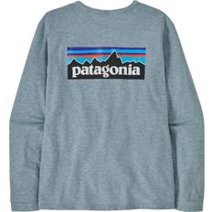 Fairtrade - Women T-shirts Patagonia Women's L/S P-6 Logo Responsibili-Tee Longsleeve M, turquoise