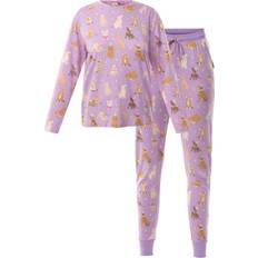 Sleepwear Chelsea Peers Party Dog Crew PJ Set Pink