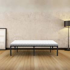Home Source Double 4ft6 Black Metal Bed Frame - One Size