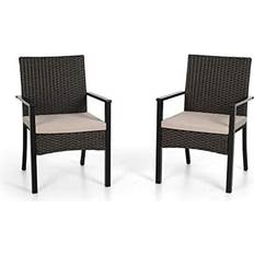 Rattan Garden Chairs Phi Villa 2 Pcs Rattan Garden Chairs Set of 2