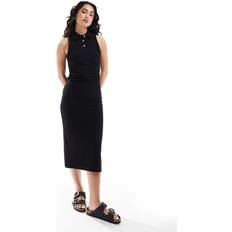 Kjoler ASOS DESIGN polo sleeveless midi dress in black