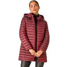 Orange Coats Roman Petite Quilted Longline Puffer Coat Orange