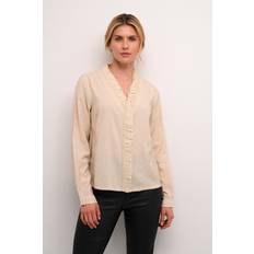 Natur - XL Bluser Cream Crgabi Blouse Langermede Bluser hos Magasin