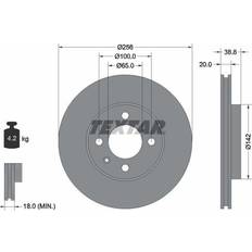 Friktionsbremser Textar Brake Disc PRO 92036803