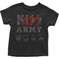 Kiss (3 Years, Black) Childrens/Kids Army Cotton T-Shirt One