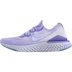 Nike Epic React Flyknit Purple/White, Female, Sko, Løbesko, Løb, Flerfarvet